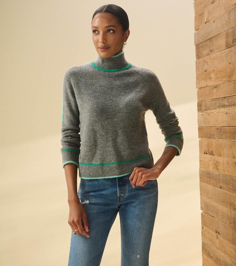 Women Raglan Pullover - Charcoal Heather | Hatley Sweaters