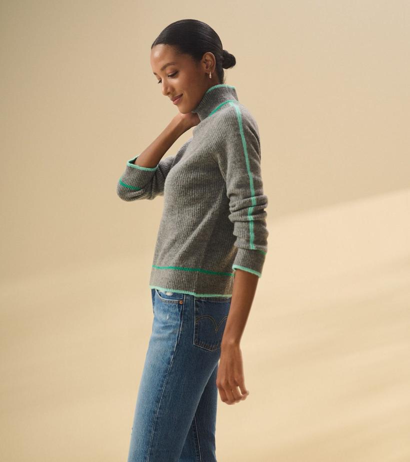 Women Raglan Pullover - Charcoal Heather | Hatley Sweaters