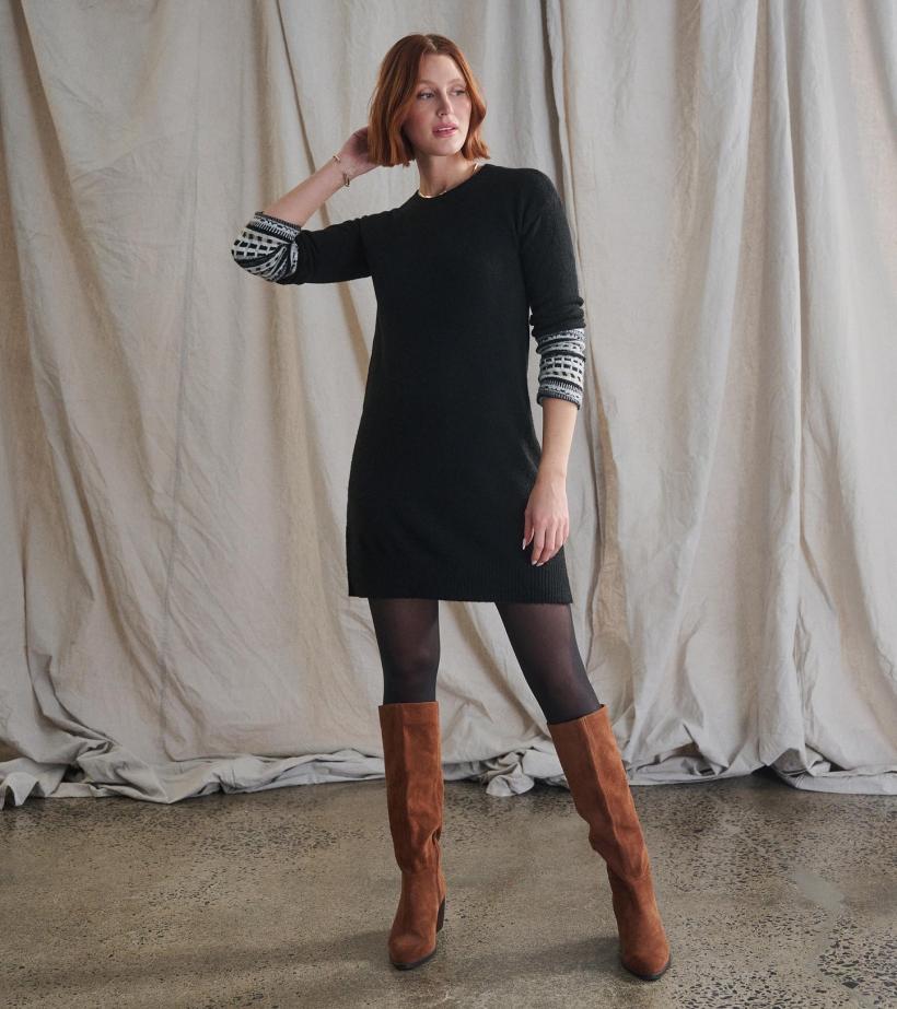 Women Sadie Sweater Dress - Black | Hatley Dresses