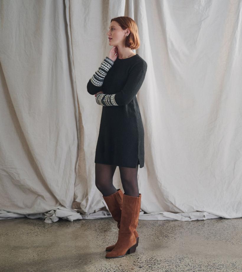 Women Sadie Sweater Dress - Black | Hatley Dresses