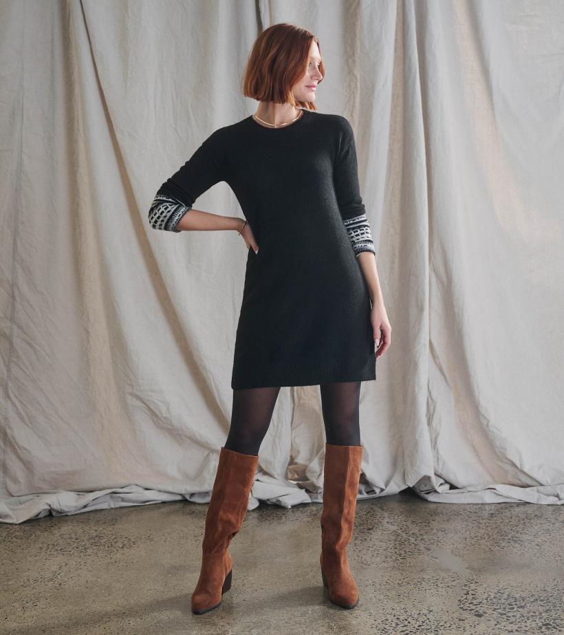 Women Sadie Sweater Dress - Black | Hatley Dresses