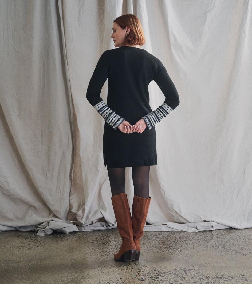 Women Sadie Sweater Dress - Black | Hatley Dresses
