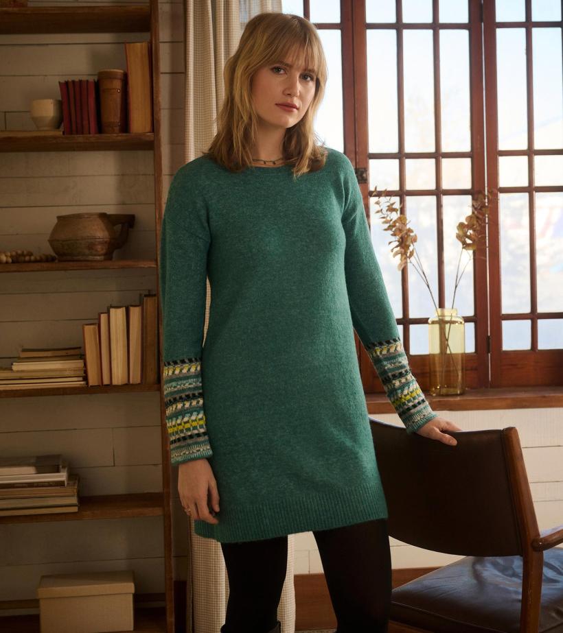 Women Sadie Sweater Dress - Forest Green | Hatley Dresses
