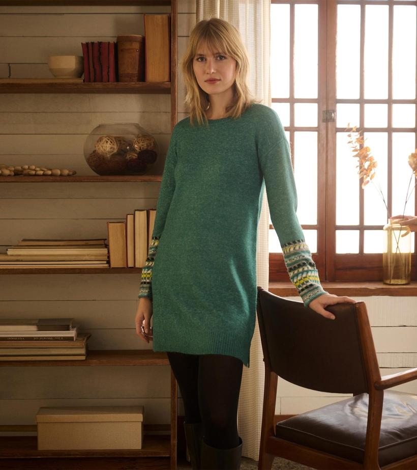 Women Sadie Sweater Dress - Forest Green | Hatley Dresses