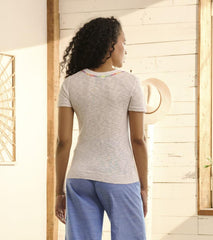 Women Simone Knit Tee - White | Hatley Tops