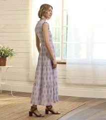 Women Smocked Maxi Dress - Wildflower Seersucker | Hatley Dresses