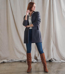 Women Sweater Blazer - Charcoal Grey | Hatley Sweaters