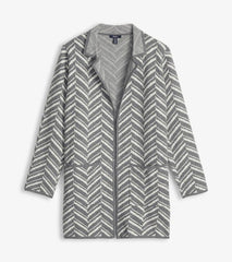 Women Sweater Blazer - Grey Chevron | Hatley Sweaters