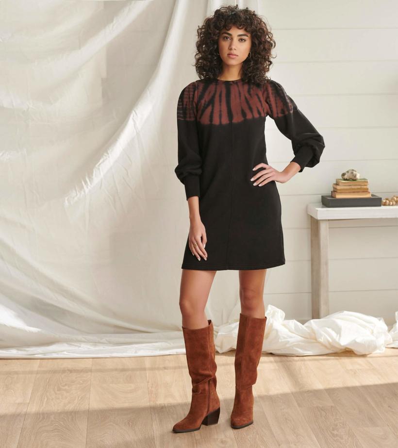 Women Sweatshirt Dress - Caviar Storm Tie Dye | Hatley Dresses