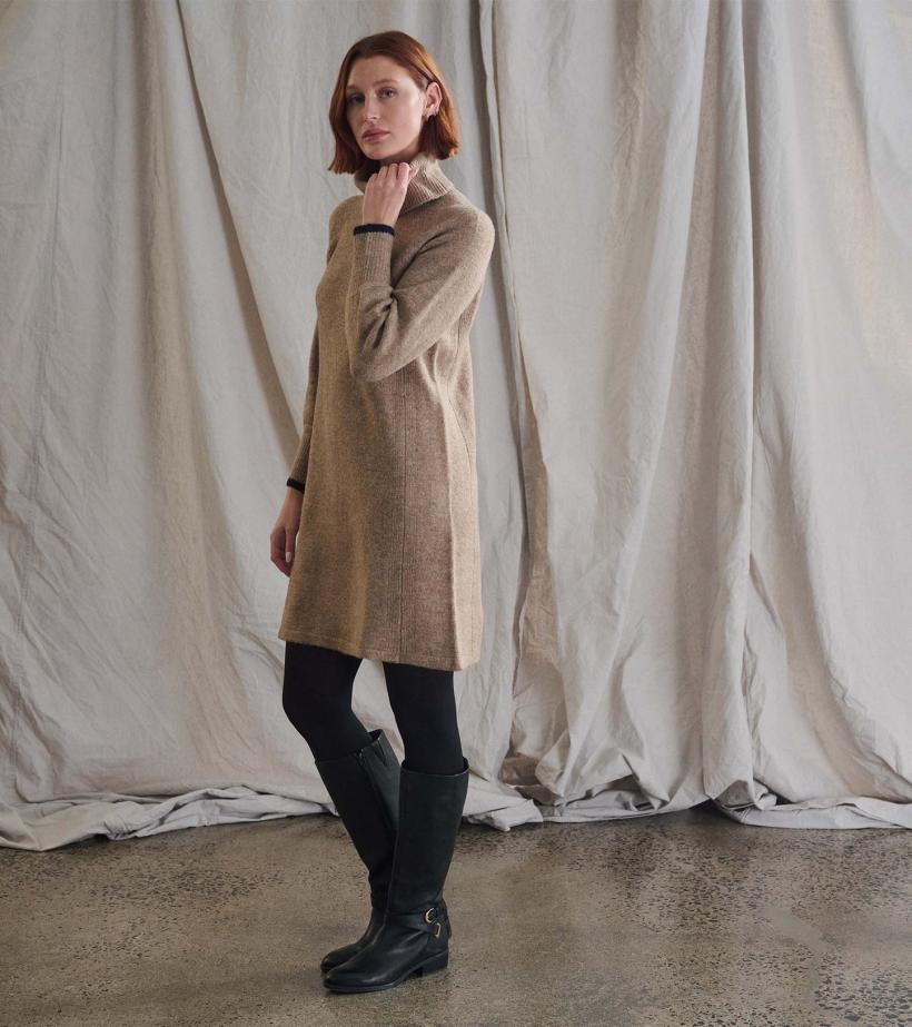 Women Swing Sweater Dress - Oatmeal Heather | Hatley Dresses