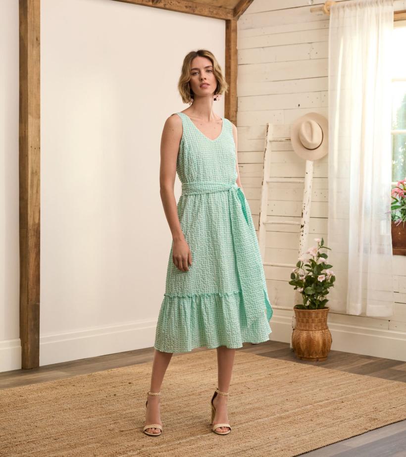 Women Sydney Midi Dress - Beveled Glass Gingham | Hatley Dresses