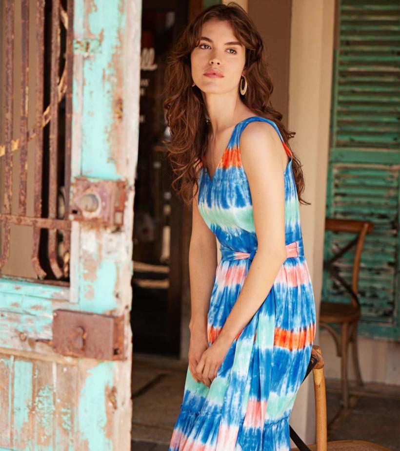 Women Sydney Midi Dress - Cabana Tie Dye | Hatley Dresses