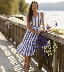 Women Sydney Midi Dress - Summer Stripes | Hatley Dresses
