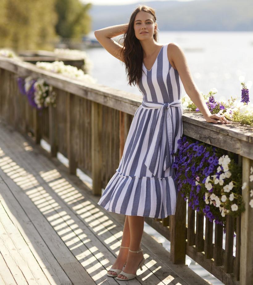 Women Sydney Midi Dress - Summer Stripes | Hatley Dresses