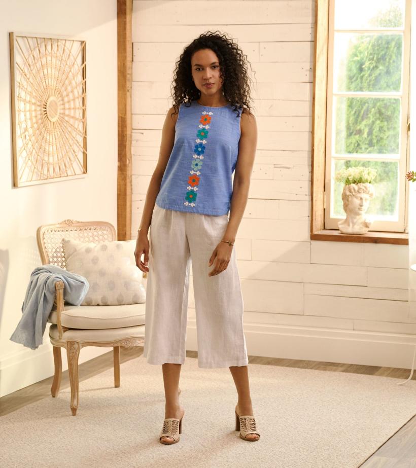 Women Tessa Tank Top - Chambray | Hatley Tops