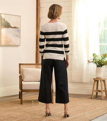 Women Tie Front Pants - Caviar Linen | Hatley Bottoms
