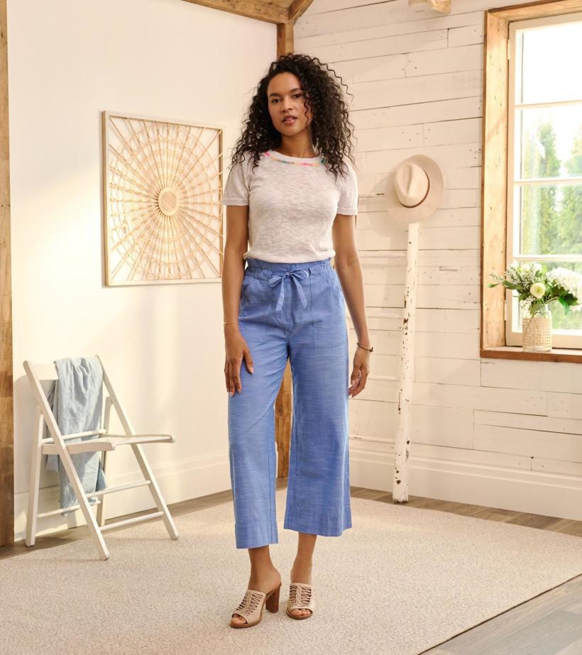 Women Tie Front Pants - Chambray | Hatley Bottoms