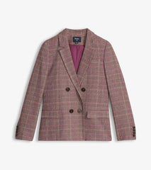 Women Tori Semi-Fitted Blazer - Taupe Check | Hatley Sweaters