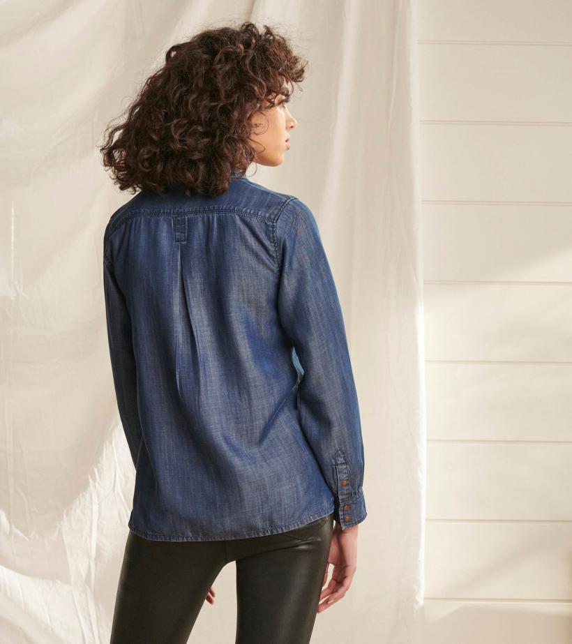 Women Utility Buttondown - Maritime Denim Wash | Hatley Tops
