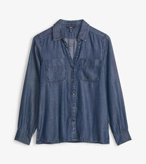 Women Utility Buttondown - Maritime Denim Wash | Hatley Tops
